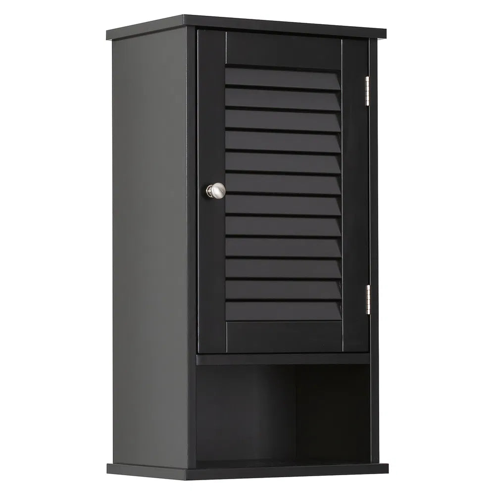 FRALIMK Medicine Cabinet, Hanging Cabinet With 3 Tiers, Single Louvered Door, Slim Wall Cabinet For Home Bathroom Bedroom, White