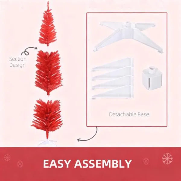Red Pencil Christmas Tree ,with 499 Realistic Branch Tips And Plastic Stand