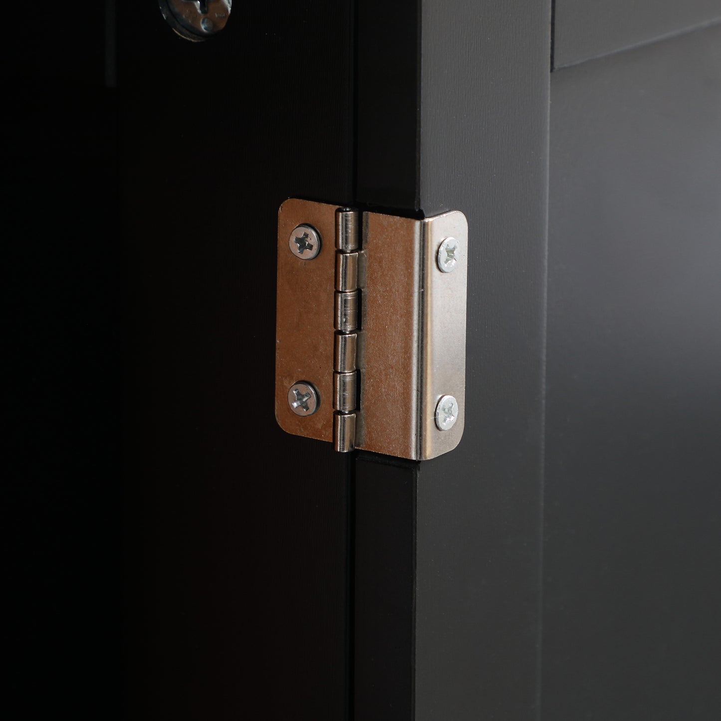 Under Sink Bathroom Cabinet, Pedestal Sink Storage Cabinet with 2 Doors, Shelf and U-Shape, Black