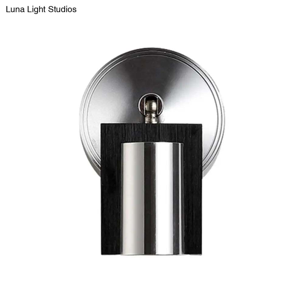 1-Light Bedroom Wall Sconce in Black with Metal Shade – Warm/White Lighting