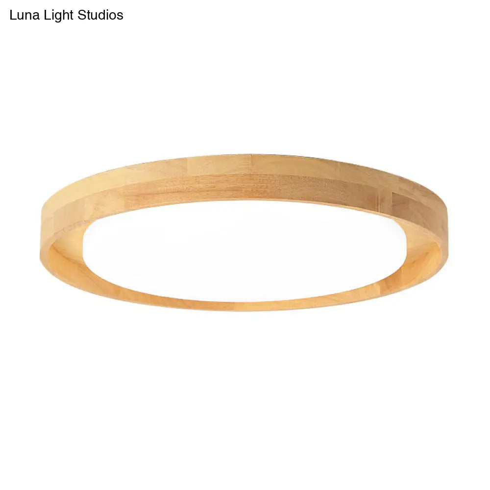 15"/19" Acrylic Round Flush LED Ceiling Lamp with Modern Design, Warm/White Light