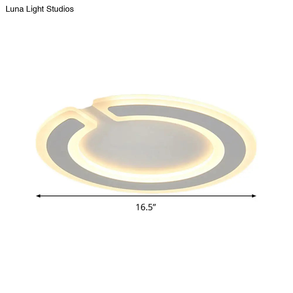 16.5"/20.5" Dia Round Ceiling Lamp - Simple & Elegant LED Flushmount Lighting in Warm/White/Natural Light