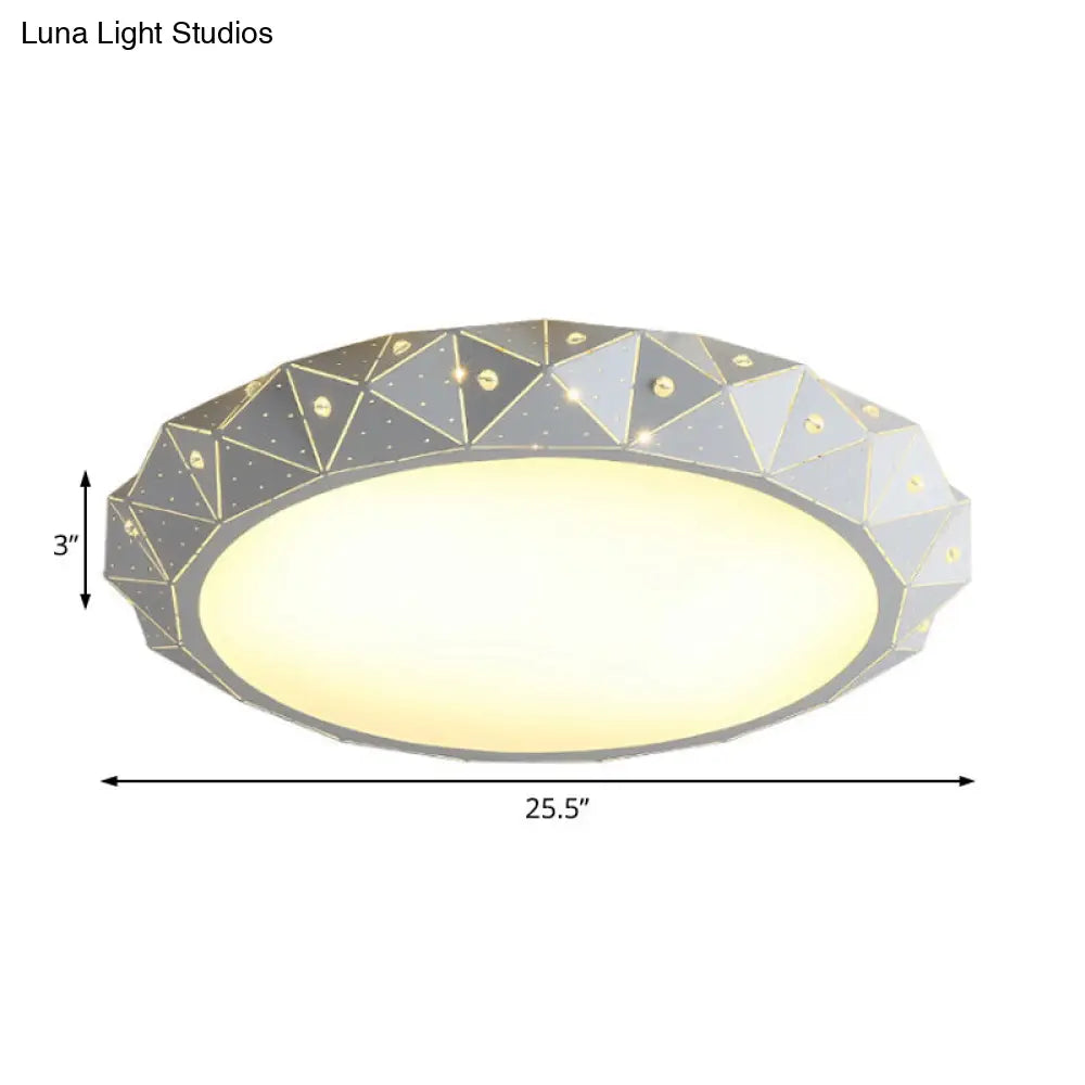 18"/25.5" Round LED Flush Mount Ceiling Lamp in Warm/White Light with Acrylic Design