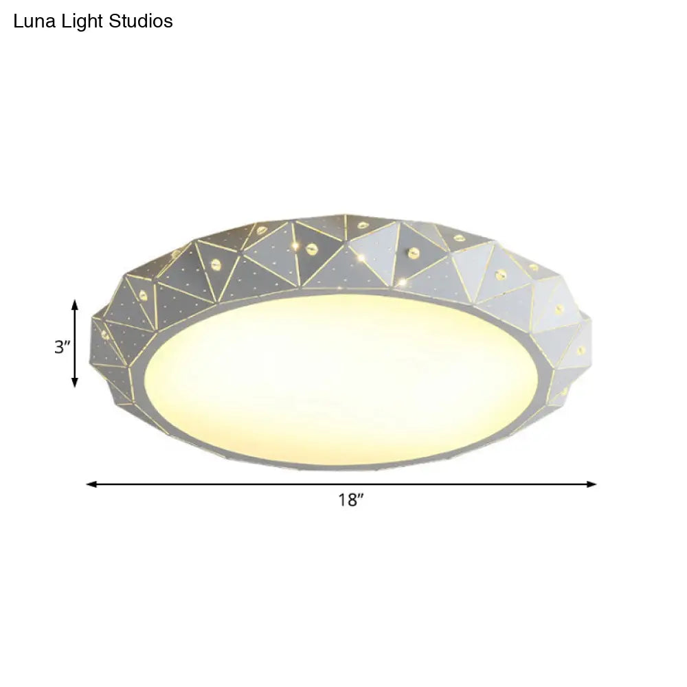 18"/25.5" Round LED Flush Mount Ceiling Lamp in Warm/White Light with Acrylic Design