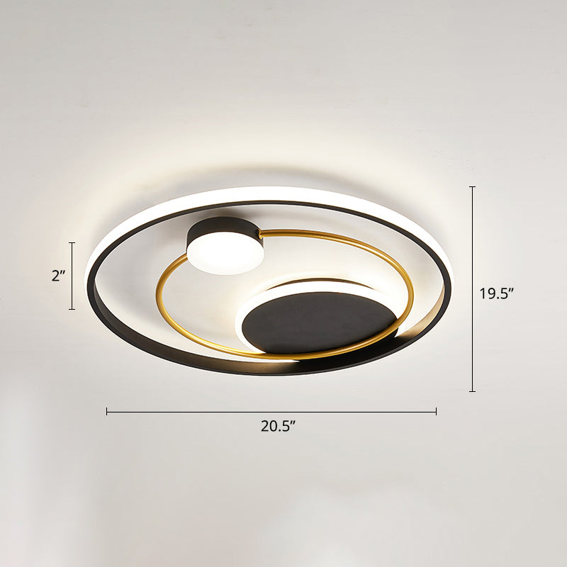 DecorBites™ DecorBites™ Modern Metal LED Ceiling Light for Bedroom - Circular Flush Mount Fixture