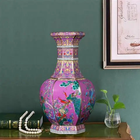 24cm Antique Ceramic Vase for Home Decor - C - Vase