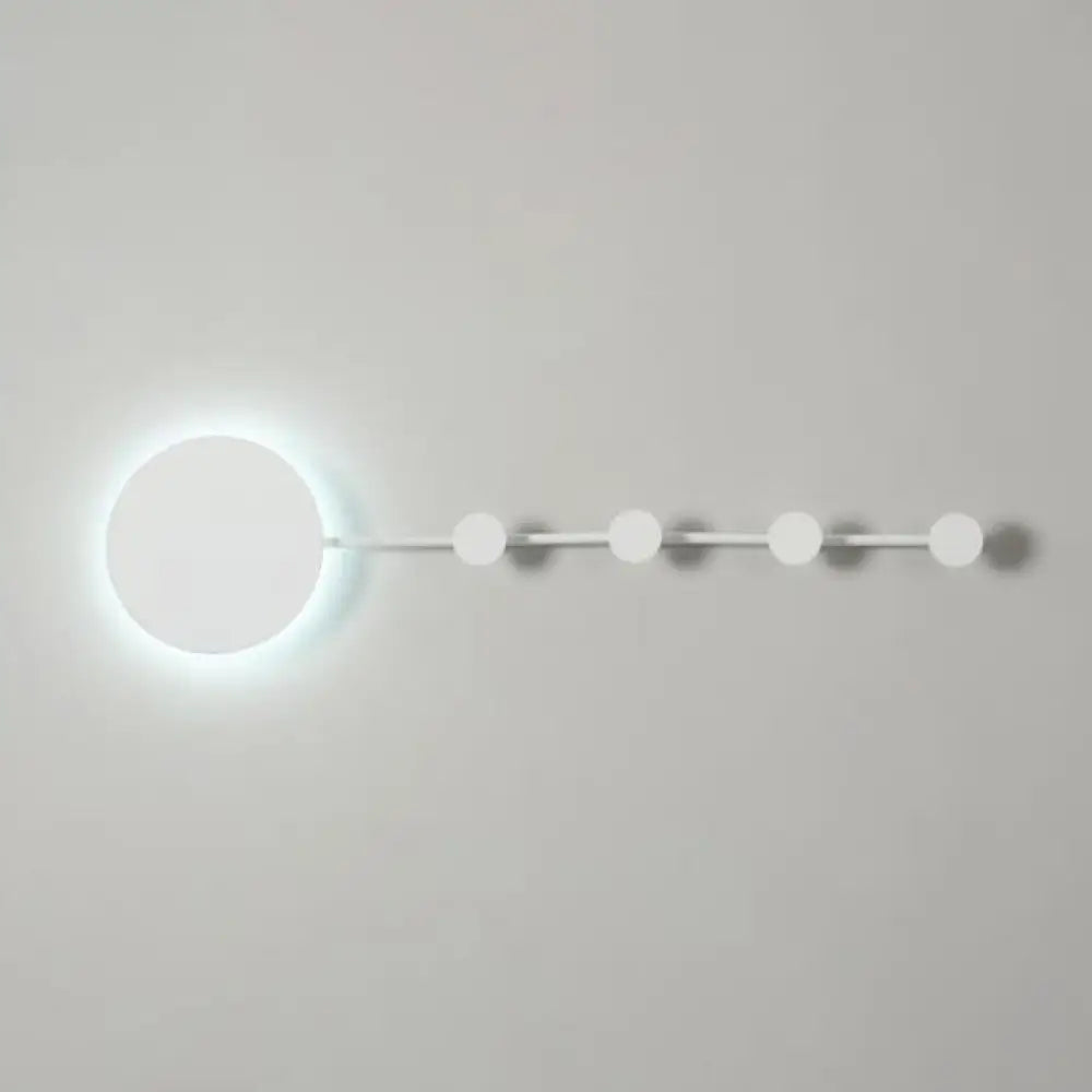 Aplique de pared LED redondo negro/blanco de 27,5"/39" - Aplique acrílico Simplicity con luz cálida/blanca