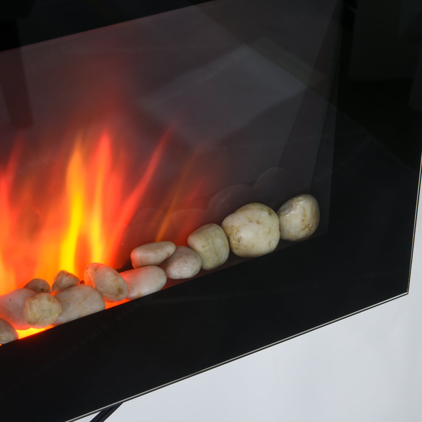 28.5" 1450W Electric Wall-Mounted Fireplace with Flame Effect
