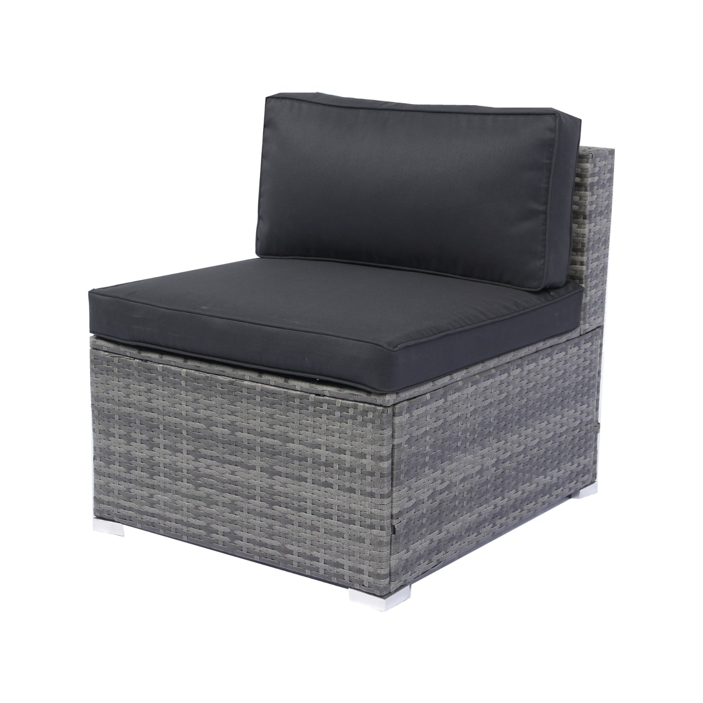 7-Piece Patio Set W Retractable Canopy Wicker Rattan Sectional Sofa