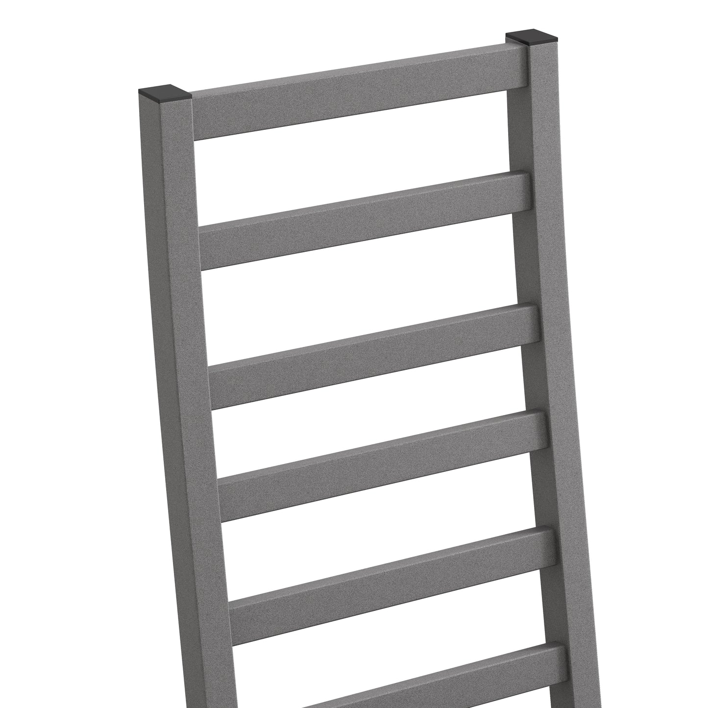 Metal Dining Chairs Set Of 4, Steel Legs And PU Leather Seats, High Back Armless Dining Chairs, For Kitchen, Living Room, Grey