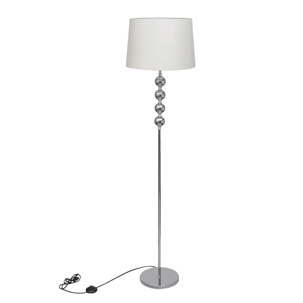floor lamp with 4-sphere decorative element, floor lamp, standing lamp, lamp, light