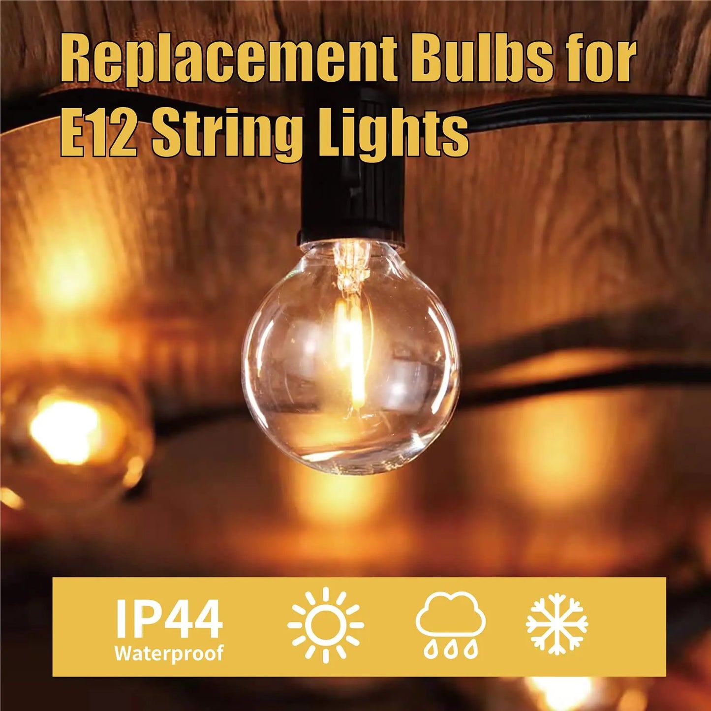 DecorBites™ LED G40 E12 Bulbs for Outdoor Garden Decor