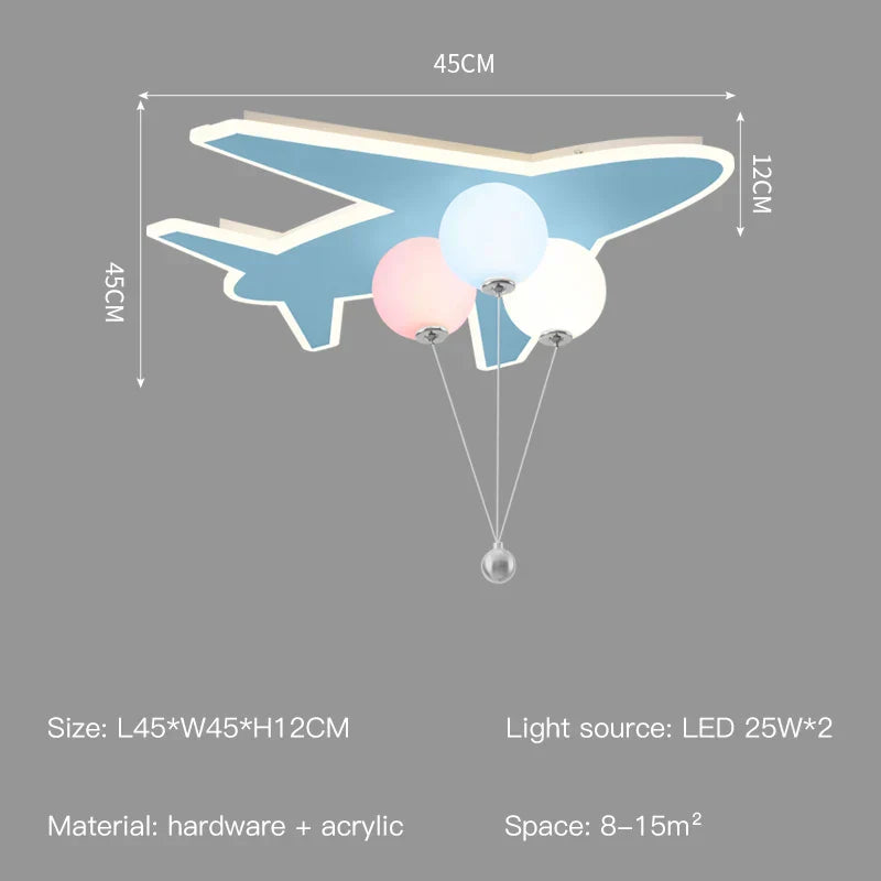 DecorBites™ Kids Cloud/Aircraft Chandelier with Remote Control - Interior Lighting Solution