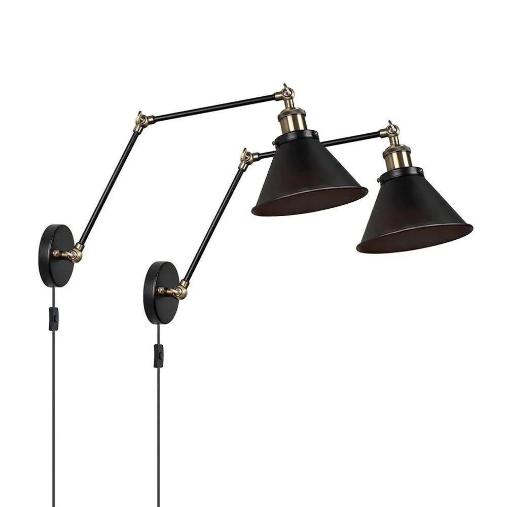 Alaine - Industrial Plug In Wall Sconce