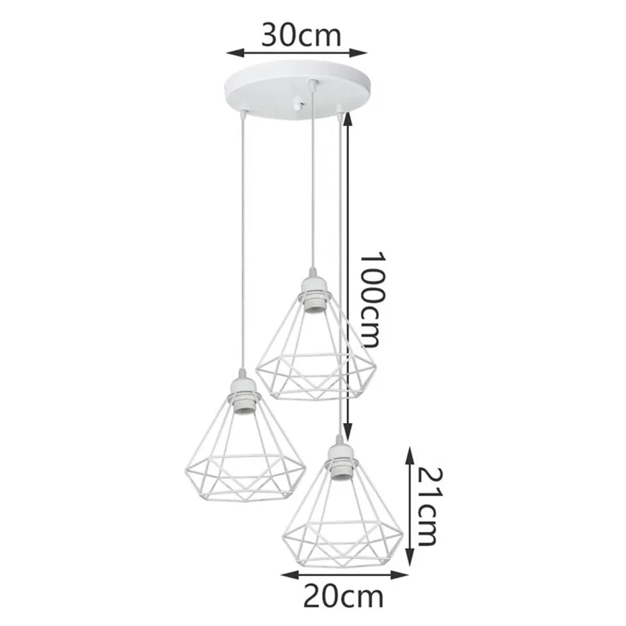 DecorBites™ Iron Cage Pendant Lights | Modern Ceiling Chandelier for Living Room & Kitchen