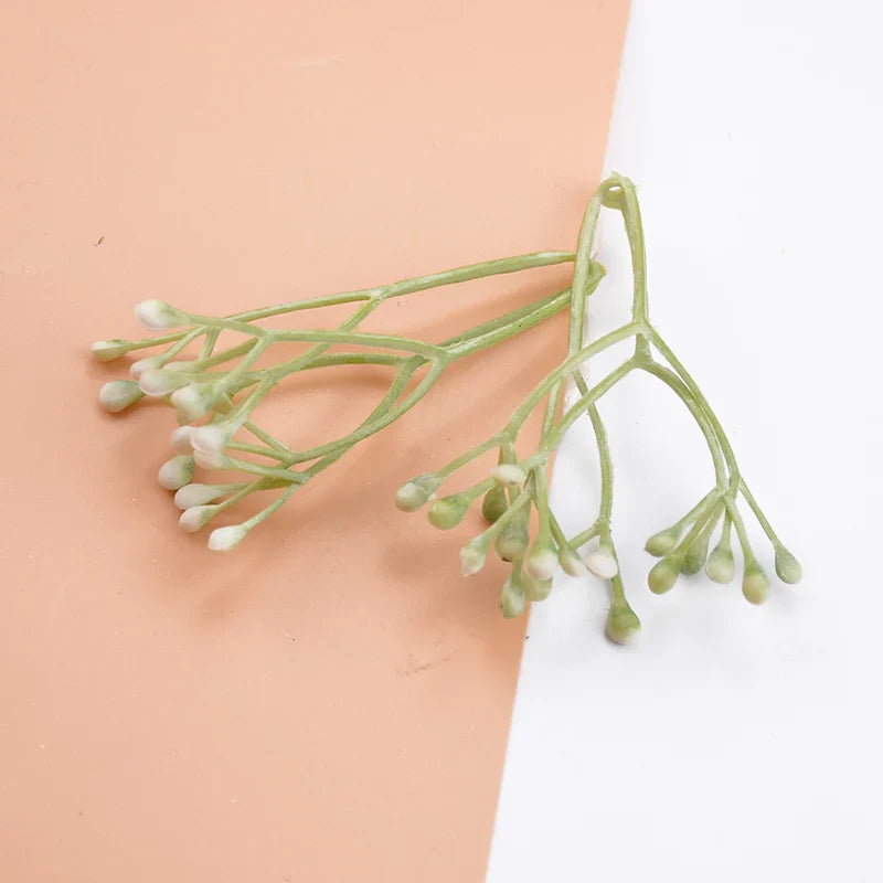 ديكور بايتس™ - ١٠ قطع من نباتات العشب الاصطناعي البلاستيكية للديكور المنزلي وديكورات صناديق الهدايا المنزلية