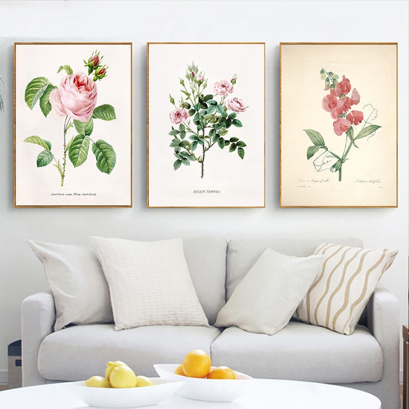 "Vuokko" Vintage Botanical Prints Canvas Collection
