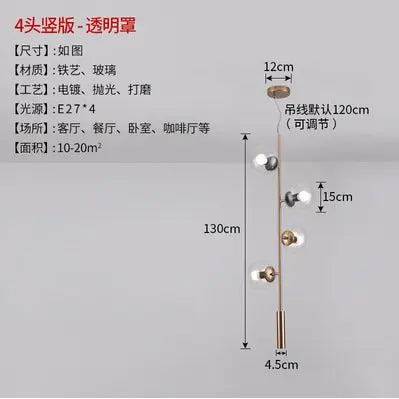 ثريا DecorBites™ LED على شكل كرة زجاجية بتصميم فقاعة لديكور المنزل العصري