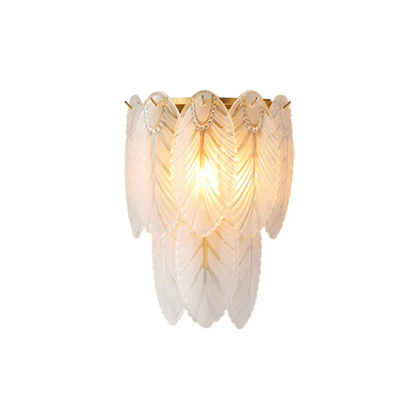DecorBites™ Crystal Feather Wall Lamp: Modern Luxury for Bedroom, Living Room & Restaurant