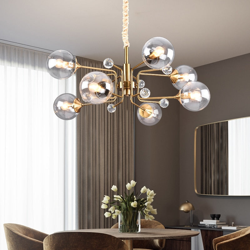 Eira - Glass bubble chandelier Kitchen Island light