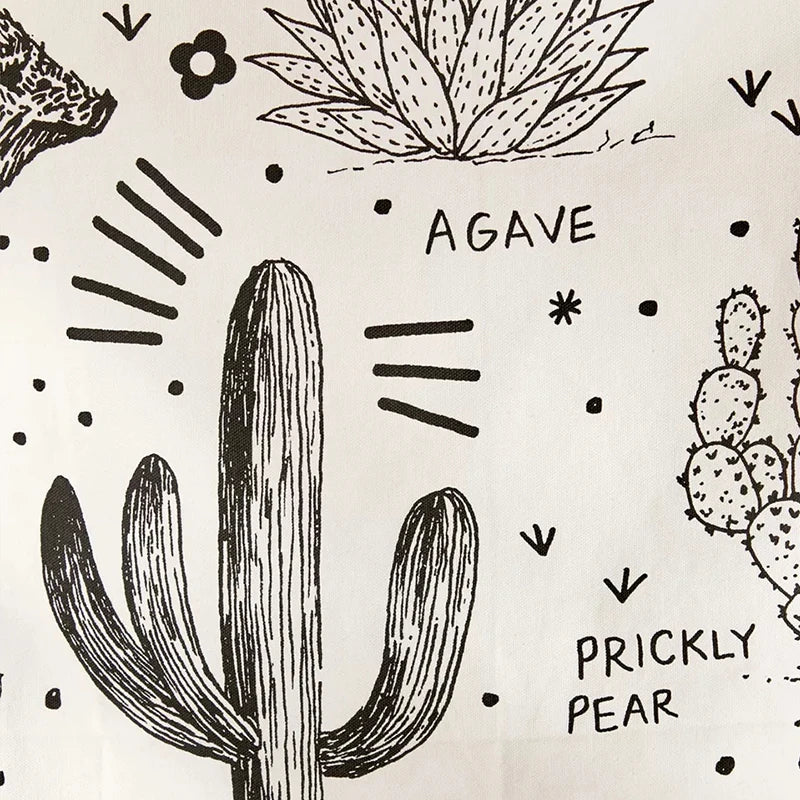 DecorBites™ Desert Species Botanical Floral Wall Hanging Tapestry Diagram Illustration