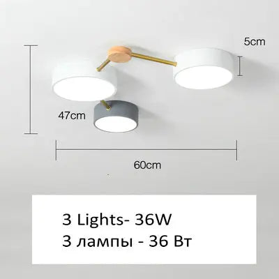 DecorBites™ LED Wood Ceiling Chandelier for Living Room, Bedroom, Kids Room Decor