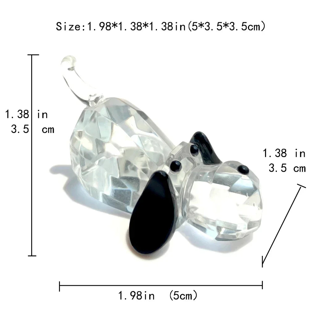 DecorBites™ Crystal Puppy Dog Glass Animal Figurine Collectible Home Decor Gift