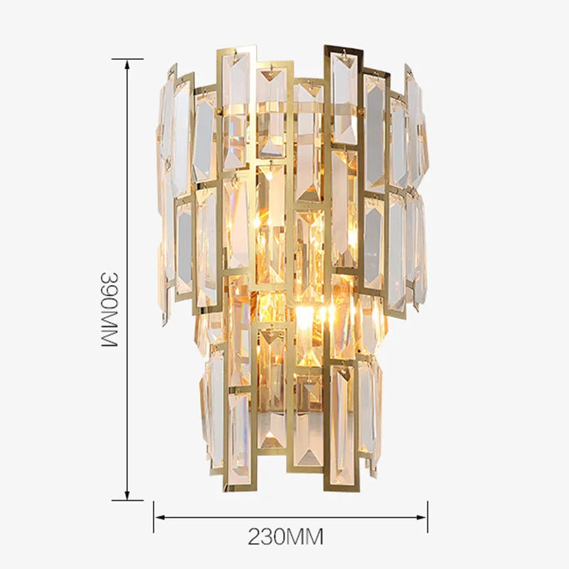 DecorBites™ Elegant Crystal Wall Lamp for Living Room, Bedroom, and Aisle Lighting