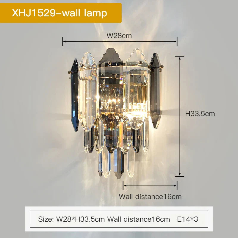 DecorBites™ Crystal Chandelier: Post Modern Luxury Living Room Light