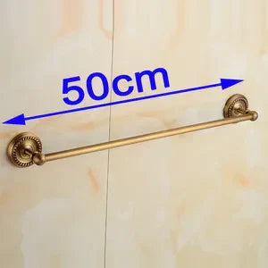 DecorBites™ Brass Single Towel Bar in Antique Finish for Stylish Bathroom Décor