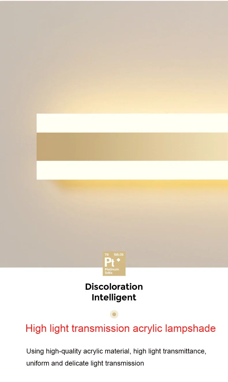 Aplique de pared exterior LED dorado DecorBites™, moderno e impermeable IP65, ideal para porches, jardines y villas.