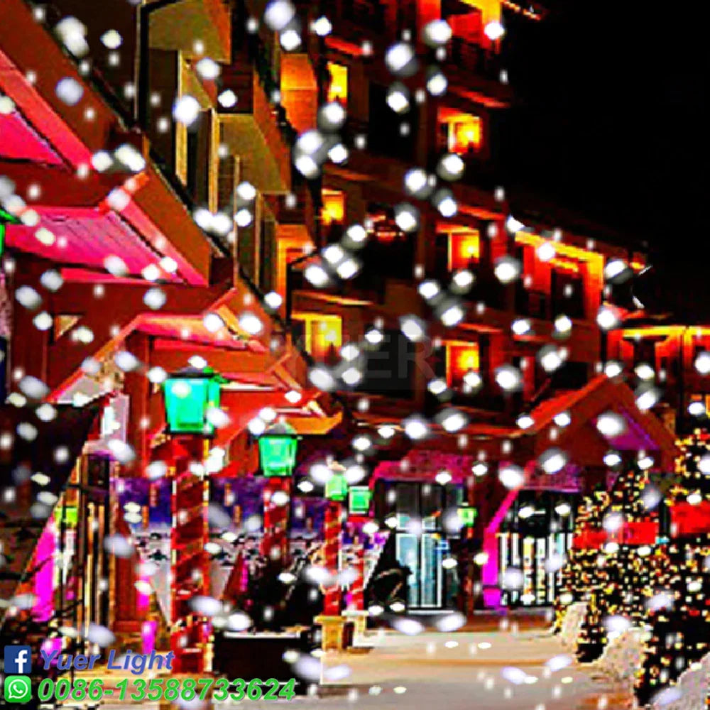DecorBites™ Christmas Snow Projector Lights for Indoor/Outdoor Party Decor & Wedding