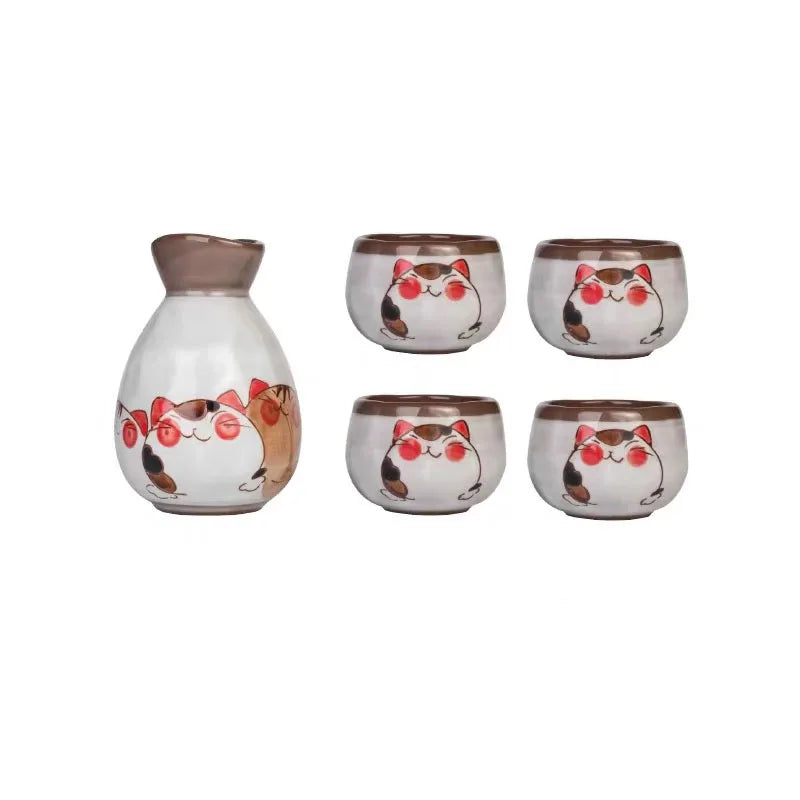 DecorBites™ Japanese Ceramic Sake Wine Cup Set - KL-001 | Small Drinking Collection