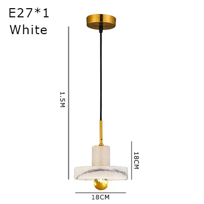 DecorBites™ Green Marble Pendant Light - Modern Luxury Indoor Lighting for Dining Room & Bedroom