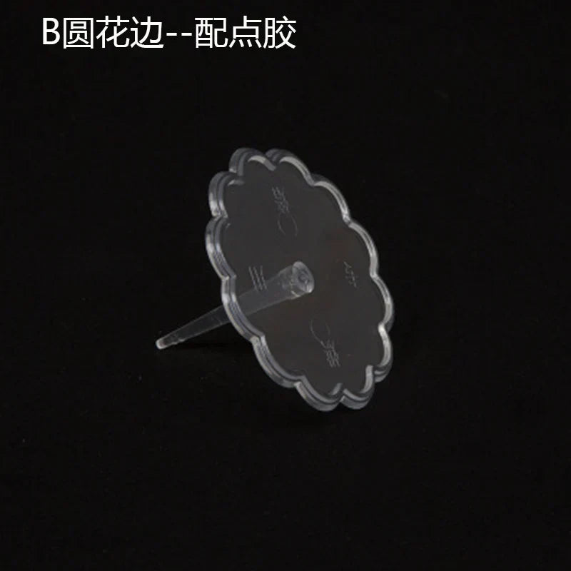 DecorBites™ Cake Stands Decoration Bracket Set - 20pcs Clear Plastic Fondant Holders