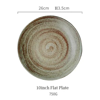 DecorBites™ Japanese Style Ceramic Rice Bowl Round Dish - Swallow Design
