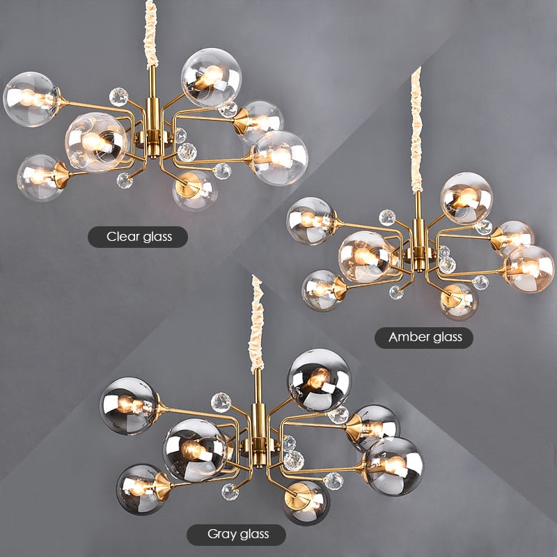 Eira - Glass bubble chandelier Kitchen Island light