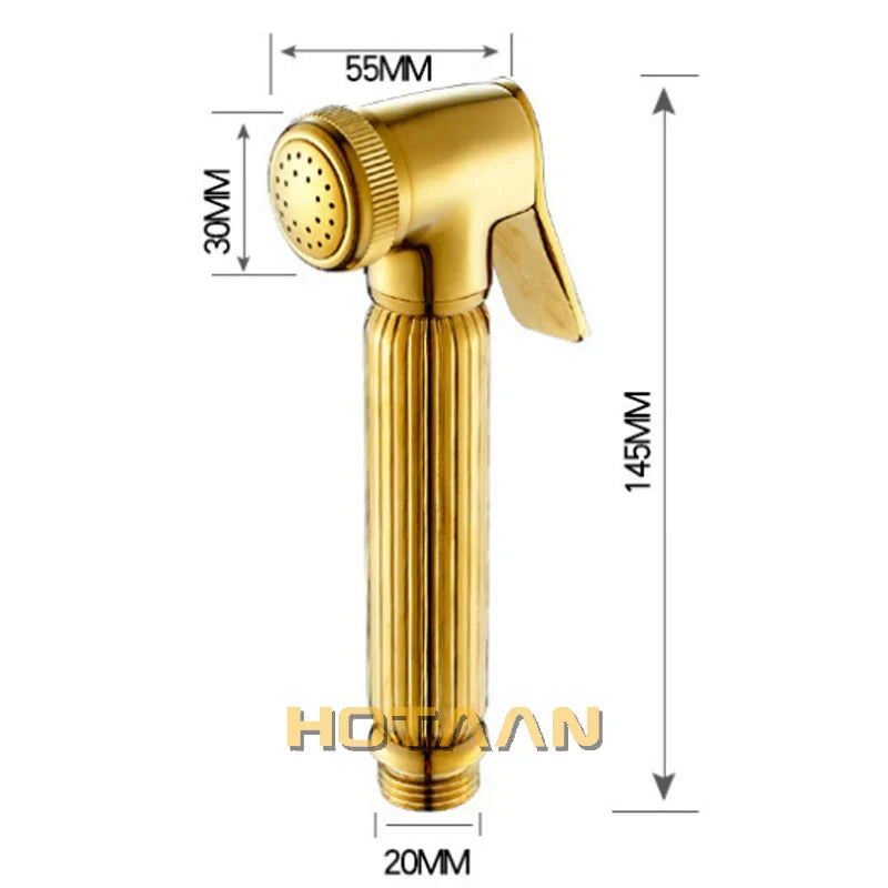 DecorBites™ Gold Bidet Faucet: Hygienic Muslim Shower Sprayer for Clean Toilet Experience