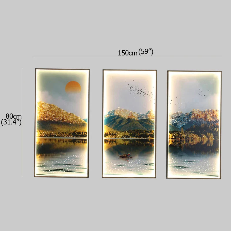 DecorBites™ Landscape Painting LED Wall Sconces Suite