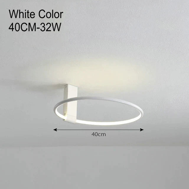 DecorBites™ LED Round Ceiling Lamp Scandinavian Design White Black Gold Metal Aluminum
