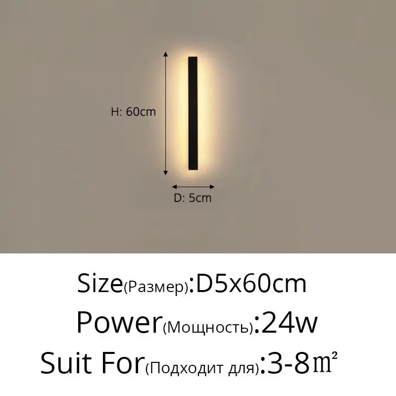 DecorBites™ LED Porch Lights | Modern Outdoor Black Lamps for Living Room & Bedroom