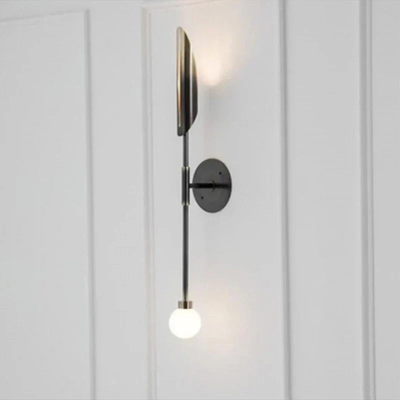 DecorBites™ Golden Metal Glass Wall Lamp | Up Down Sconce Spotlight for Bedroom and Living Room