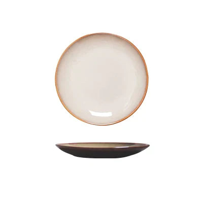 DecorBites™ Ceramic Round Plate - Nordic Design for Hotel, Restaurant, and Home Dishes