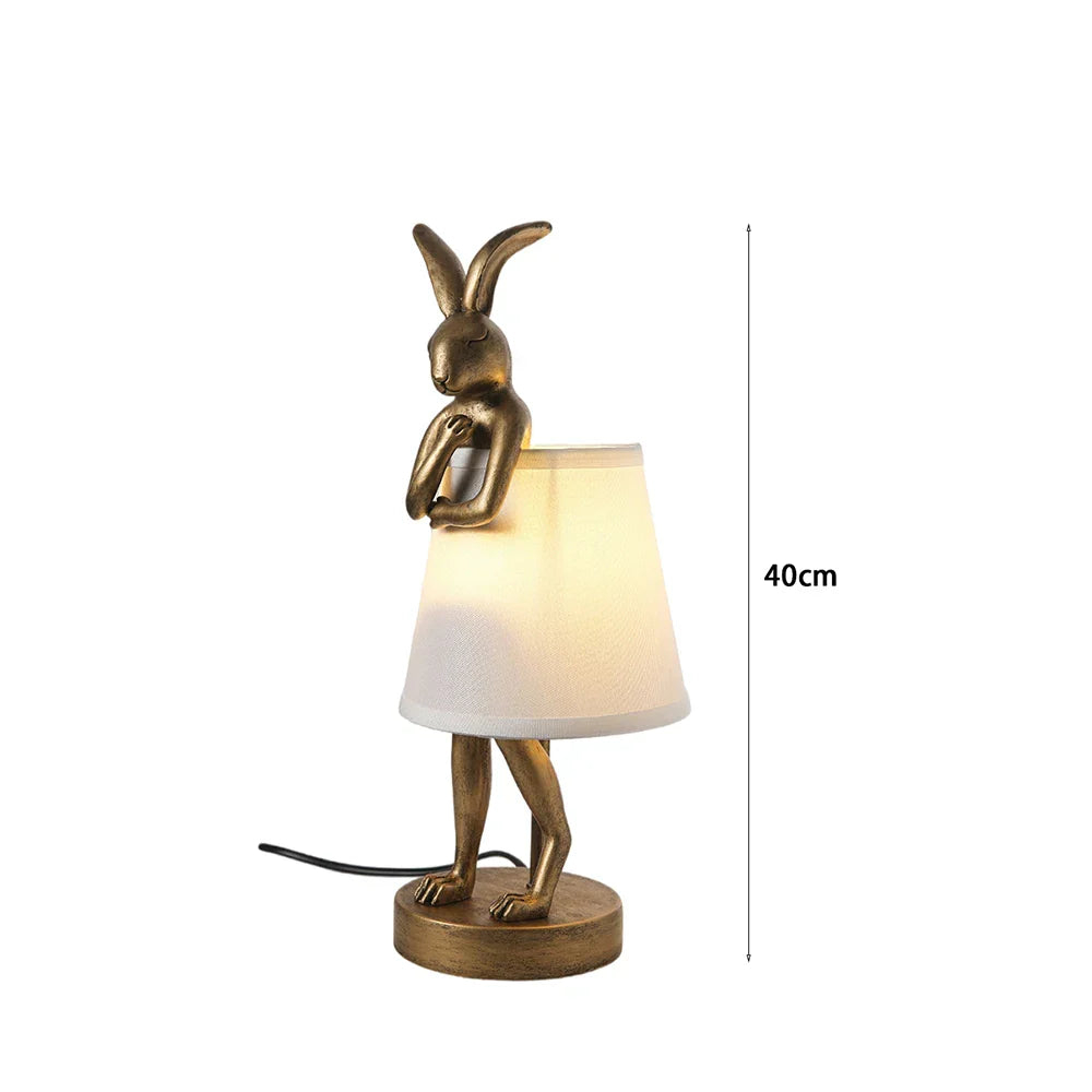 DecorBites™ Bathing Rabbit Resin Table Lamp for Living Room and Bedroom Decor