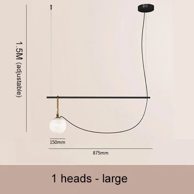 DecorBites™ Glass Ball Pendant Lights - Nordic Style Three-Head Magic Bean Lamps