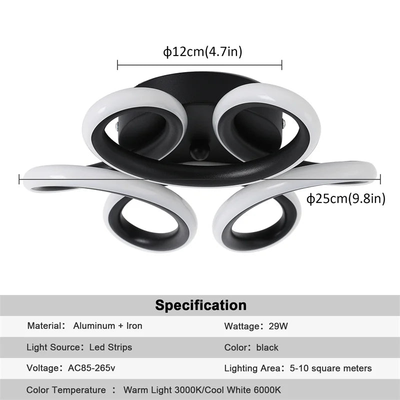 ديكوربايتس™ - مصابيح سقف LED أكريليكية | طراز نورديك | أسقف معلقة