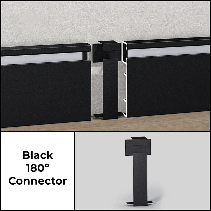 DecorBites™ LED Skirting Line Aluminum Profile Baseboard for Backlight Strip Lights