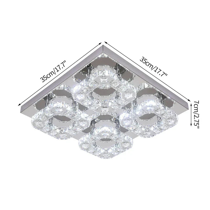 DecorBites™ Smart LED Chandelier Modern Ceiling Lamp Remote Control for Living Dining Room