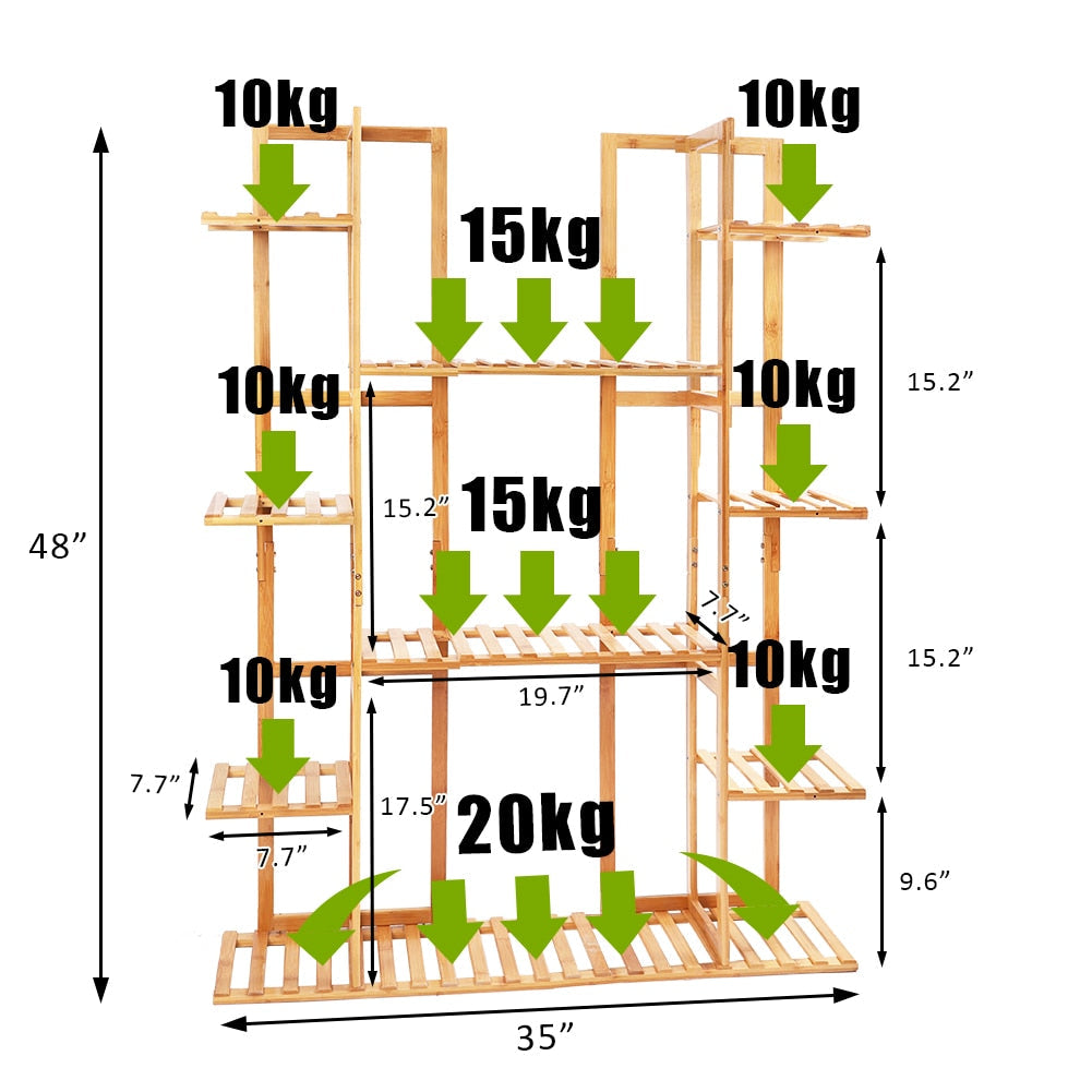 Pernilla - Tall Plant Stand Tiered Plant Stand Plant Shelf Indoor & Outdoor Plant Shelf Flower Stand