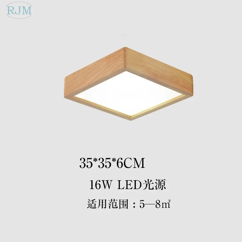 DecorBites™ Japanese Solid Wood Ceiling Lamp for Home Living Room Bedroom Study